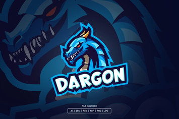 Blue dragon esport logo
