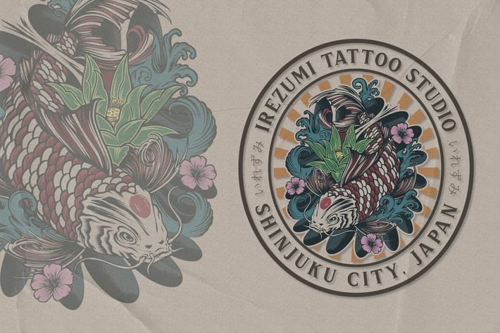 Koi V2 - Tattoo Logo