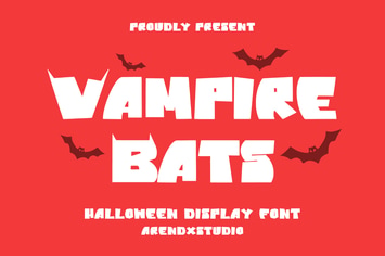Vampire Bats - Halloween Display Font