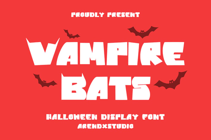 Vampire Bats - Halloween Display Font
