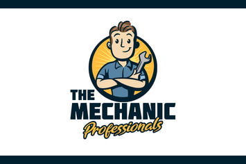 Retro Cartoon Mechanic Folding Arms Mascot Logo