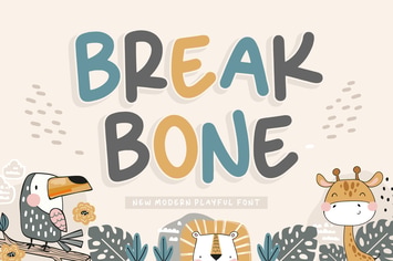 BREAKBONE - Modern Playful Logo Font