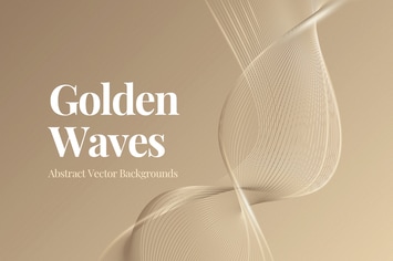 Gold Grid Waves Backgrounds