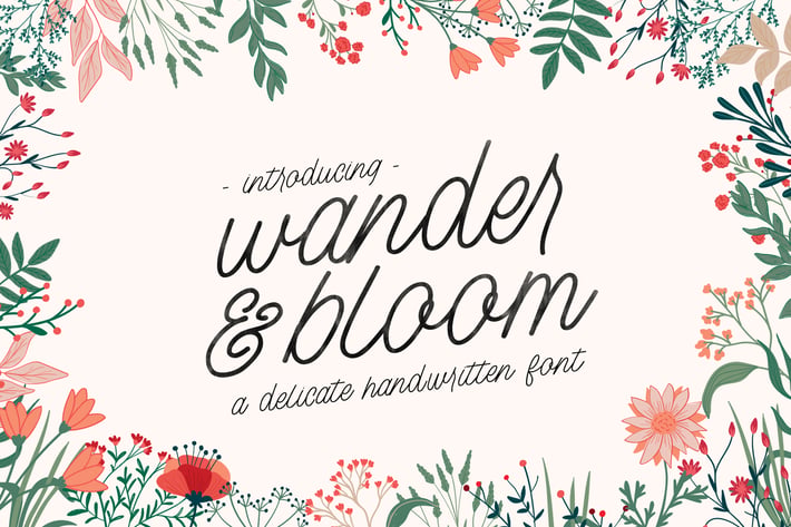 Wander and Bloom Script Font