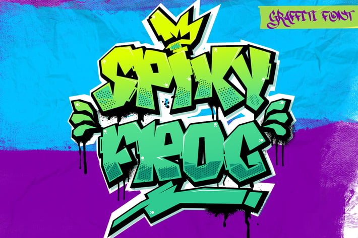 Spiky Frog - Sharp Graffiti Font