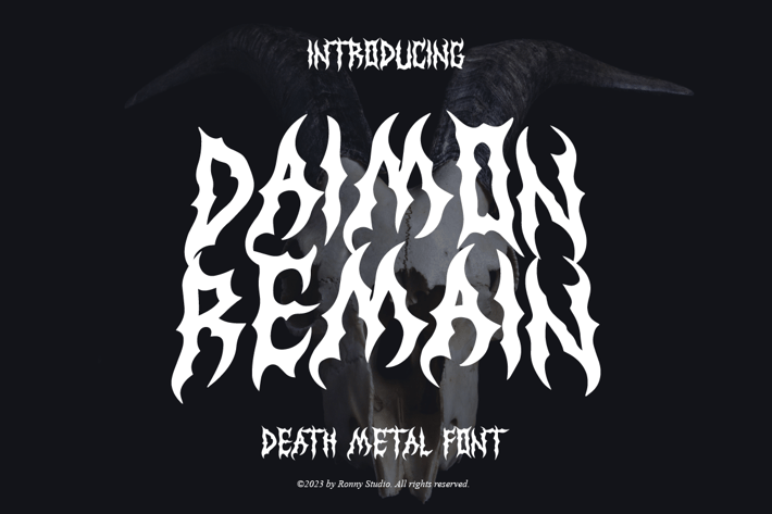 Daimon Remain - Death Metal Font