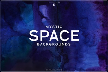 Mystic Space Watercolor Backgrounds
