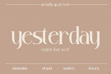Yesterday Stylish Serif Font
