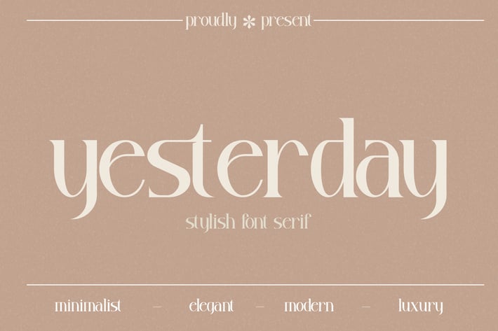 Yesterday Stylish Serif Font