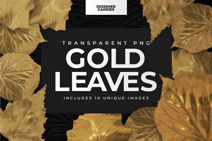 Gold Leaves PNGs
