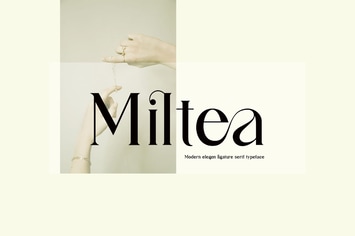 Miltea Ligature Serif Typeface