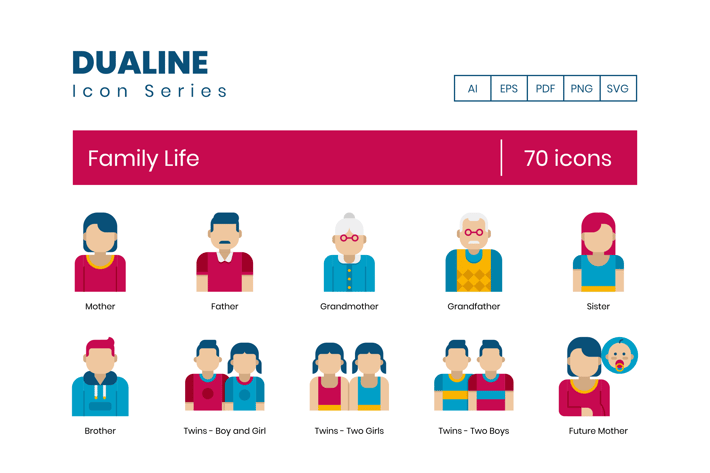 70 Family Life Icons