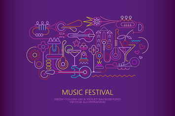 Music & Cocktails vector artwork