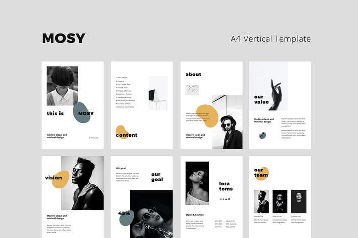 MOSY - A4 Vertical Keynote Template
