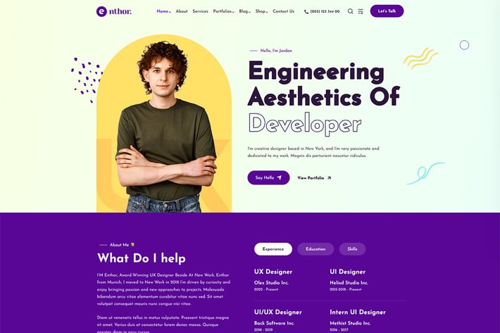  Enthor - Creative Portfolio WordPress Theme 
