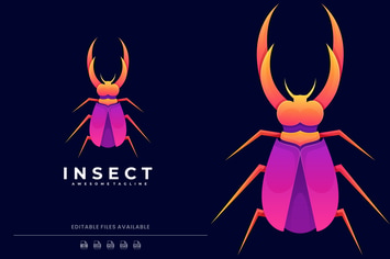 Insect Gradient Colorful Logo