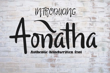 Aonatha - Handwritten font
