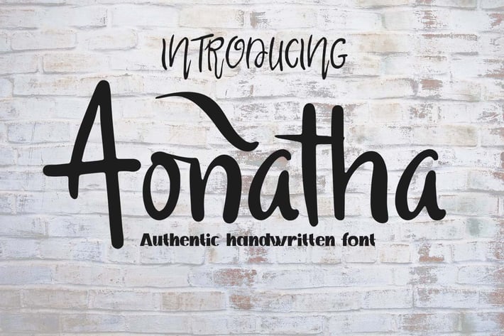 Aonatha - Handwritten font