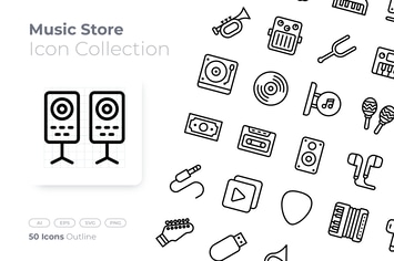 Music Store Outline Icon