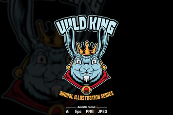 Rabbit King Vector Illustration