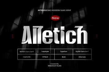 Alletich || Unique Modern Sans Serif Font