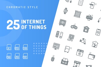 Internet of Things Chromatic Icons