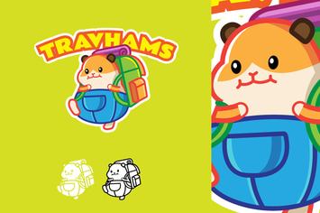 Travel Hamster - Mascot & Esport Logo