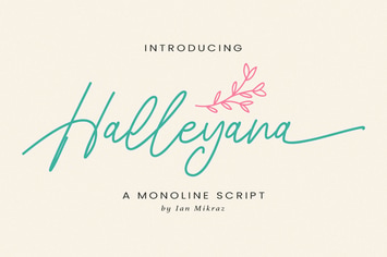 Halleyana - A Monoline Script
