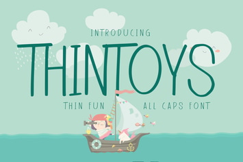Thintoys - Fun All Caps Font