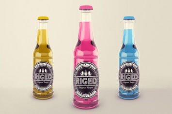 Realistic Transparent Beer Bottle Mock-Up