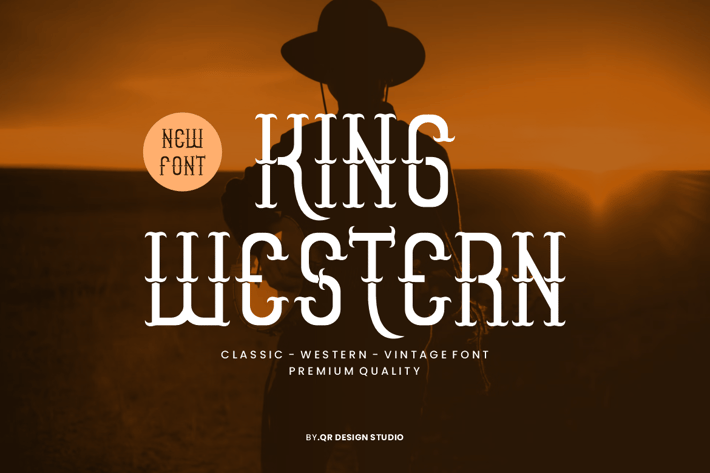 King Western - Artdeco Typeface Font