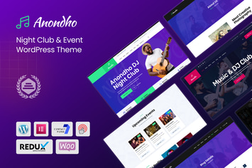 Anondho - Night Club & Event WooCommerce WordPress