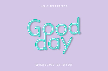 Editable jelly embossed text effect