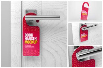 Door Hanger Mockup Set