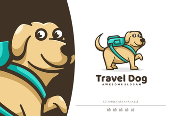Cute Dog Cartoon Logo
