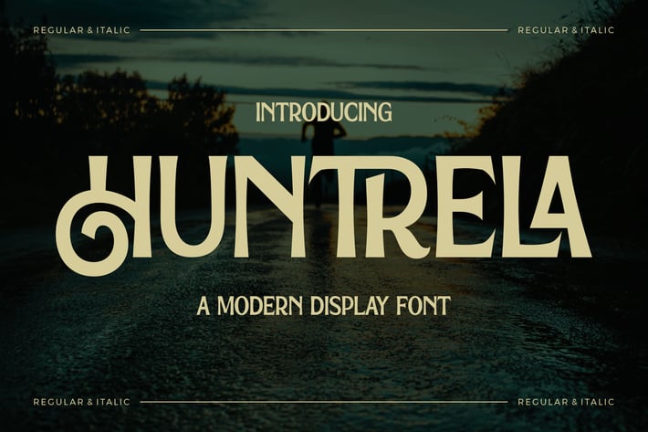 Huntrela A Modern Display Font 