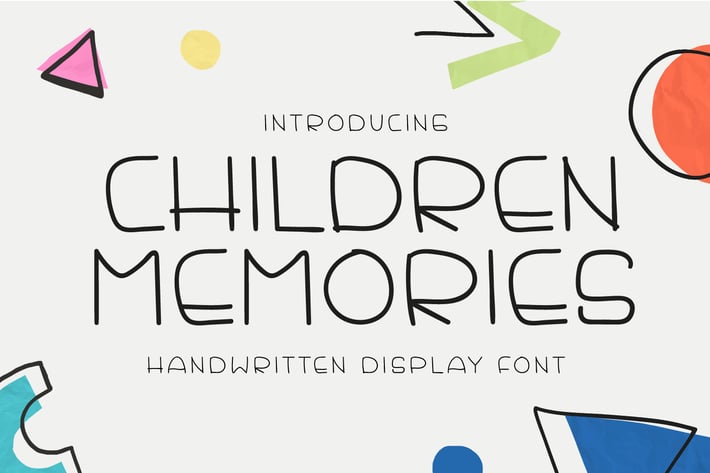 Children Memories - Handwritten Display Font