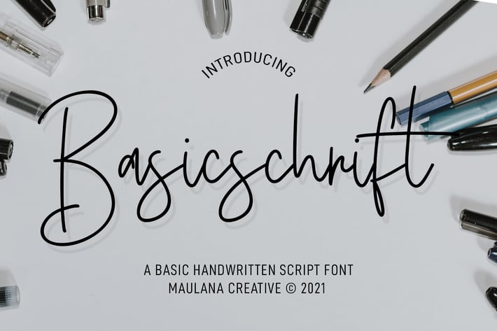 Basicschrift Monoline Script Font