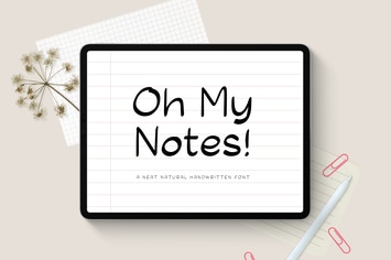 Oh My Notes - Note Taking Handwritten Font