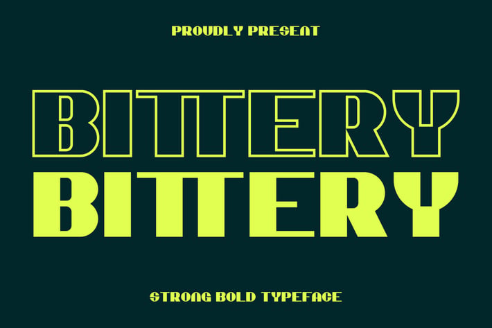 Bittery Strong Bold Font