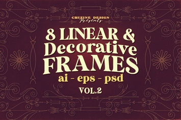 8 Decorative & Linear Frames - Vol.2