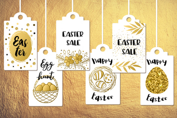 Golden Easter Sale Tags