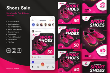 Sport Shoes Social Media Template