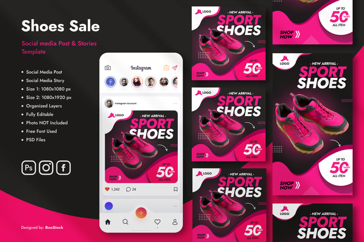 Sport Shoes Social Media Template