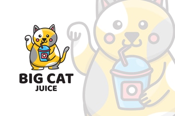 Big Cat Juice Logo Template