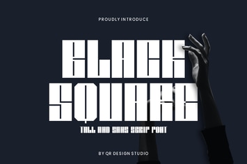 Black Square - Sport & Tall Font