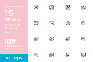 15 OS Alert Chatting icons