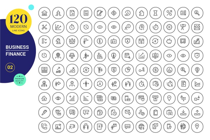 Business and Finance Line Icons