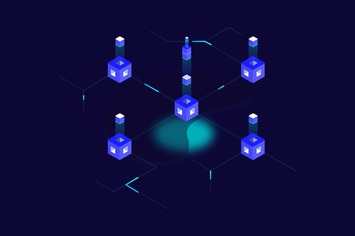 Blockchain Platform Isometric Illustration