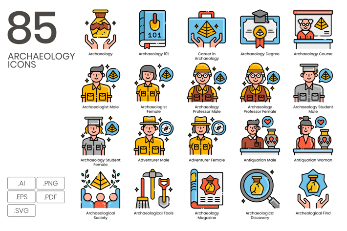85 Archaeology Icons